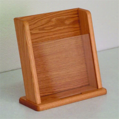 Wooden Mall Et Lht1 Countergop Literature Display With Ubsiness Card Pocket