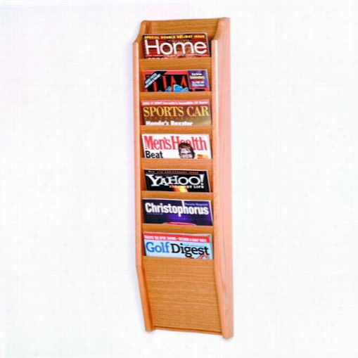 Wooden Mallet R36-7 Cascade 7 Pocket Magazine Rack