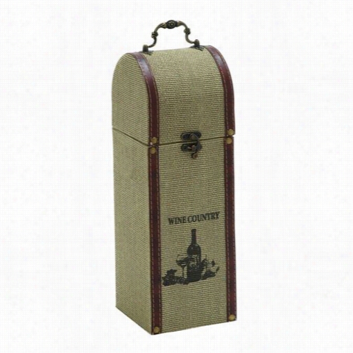 Woodland Imports 62275 Beautiful Burlap Wine Holder With Weather Resistatn And Durable
