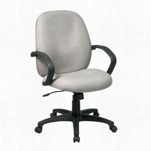 Worksmart Ex2651 Executive Mid Back Managers Chair With Fabric Back