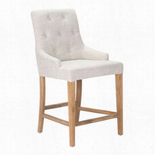 Zuo 9860022 Burbank Counter Chair Ni Beige