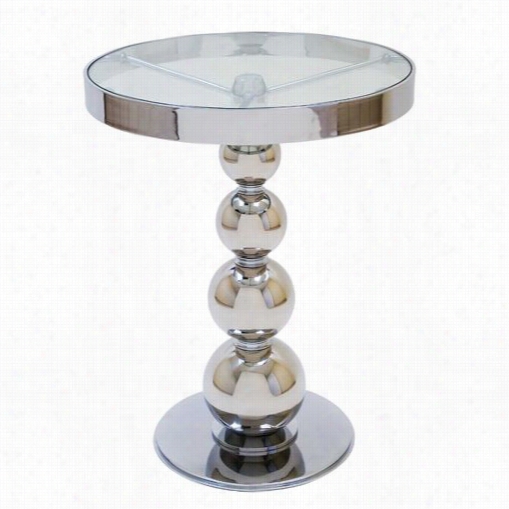 Allan Copley Designs 20905-02 San Juan Round Glass Top Side Table