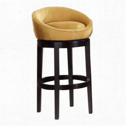 Armen Livi Ng Lcigbamfye26 Igloo Yellow Micro Fiber 26"" Swivel Barstool In Ebony