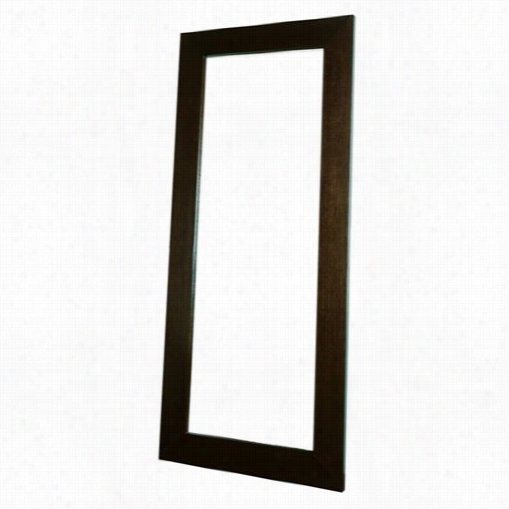 Beverly Hills Furniture M9-mirror Thick Boarder Leaning Mirror In Espresso Veneer