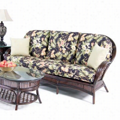 Boca Rattan 159002 Seacrest Love Seat With 2 Toss Cushions