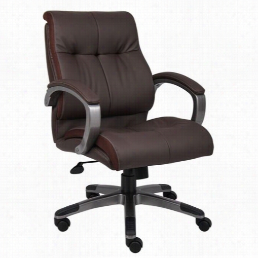 Boss Office Products B8776 Double Plusy Mid Back Executive Chair