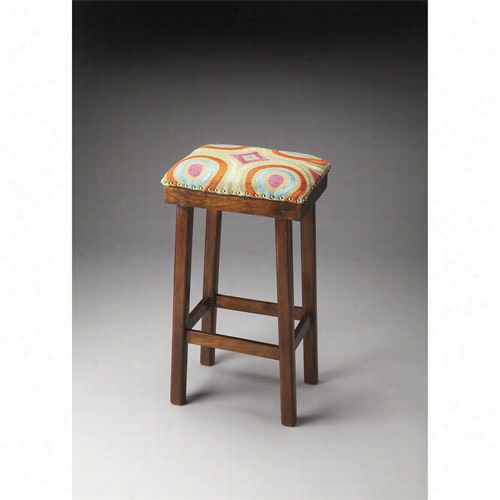 Butler 4294988 Bisber Cotton Upholstered Bar Stool