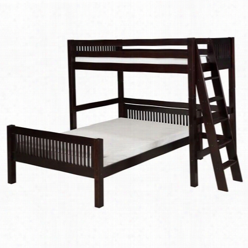Camaflexi C191 Twin Over Full L-shape Lft Bed With Mission Headboard And Lateral Ladder