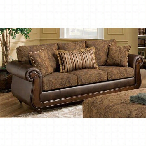 Chelsea Home Furniture 185853-6370 Oneida Sofa In Isle Tobaccl/kiser Cappuccino