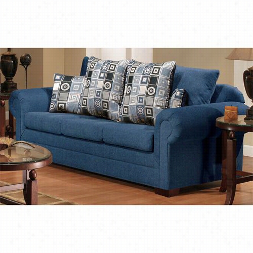 Chelsea Home Furniture 3550-s Marsha Sofa In Ahoe Navy