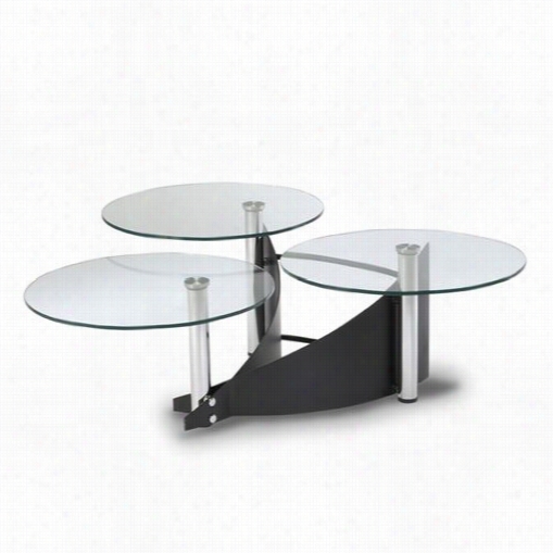 Chintaly Imports 3t-ier-glass-cocktail-table 3 Tier Glasss Cockttal Table