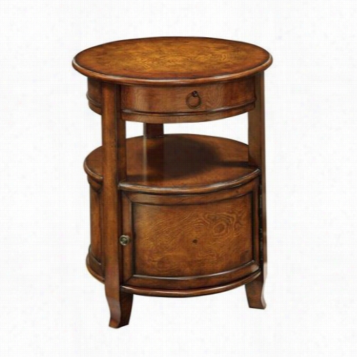 Coast To Coast 56340 1 Ddoor Drawer Accent Table In Greenlee Mid Brown
