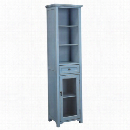 Coast To Coast 61716 One Drawer One Door Cabinet In Cerro Hoya Blue