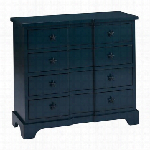 Coast To Coast 67476 35"" Four Drawer Chest In Elao Deep Blue