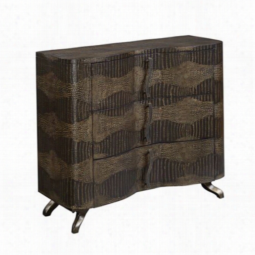 Coast To Coast 70816 Three Drawer Chest In Alligator Emboss