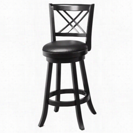 Coaster Furrniture 101960 29""h Swivel Bar Stool With Upholstered Seat In Blck - S Et Of 2