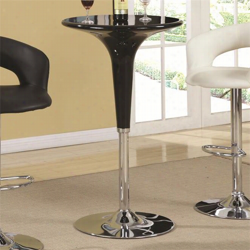 Ckaster Furniture 120325 Modern Adjustable Bar Table In Black