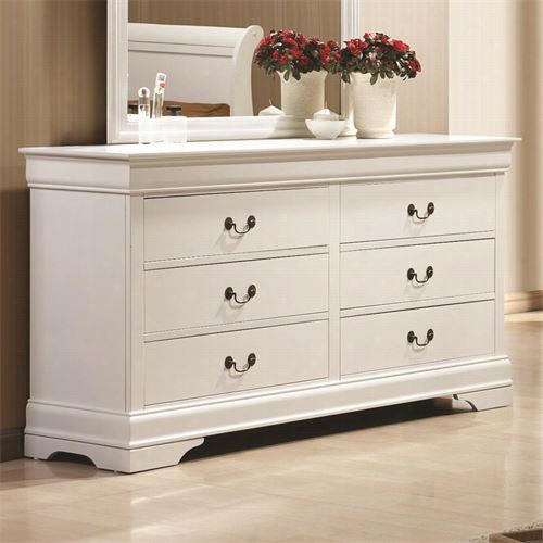 Coater Furnitue 204693 6 Drawer Dressser In Pure