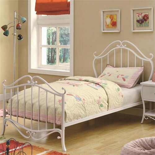 Coaster Fuurniture 400521f Bella Full Youth Bed In White Metal