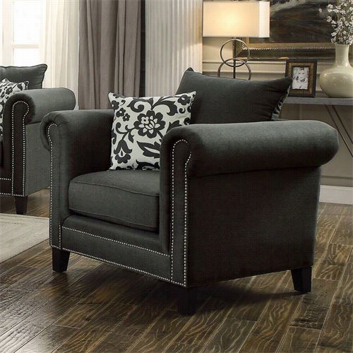 Coaster Furnitur E504913 Emerson T Raditional Chair In Charcoal