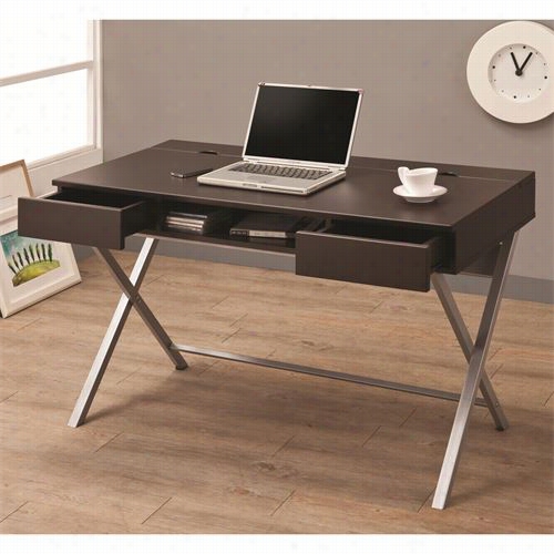 Coaster Furnitue 8001 Connect-it Desk With Built-in Outlet/tsorage Compartment