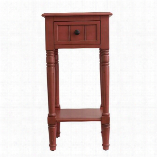 Decor Therapy Fr1719 Square Accent Tble In Antiqued Spiced Corla
