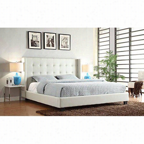 Diamond Sofa Madisonwhckbed Madison Tufted California King Bed With Tapere Dwings