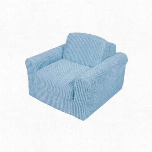 Fun Furnishings 22335 Bluue Chenille Chair Sleeper