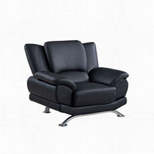 Global Furniture U9908 Bonded Leatheer Chair With Chrome Legs