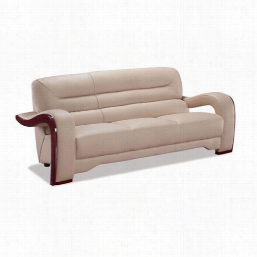 Glob Al Furniture U992-rv-s 78"&quoy; Bonded Leather Sofa In Cappuccino