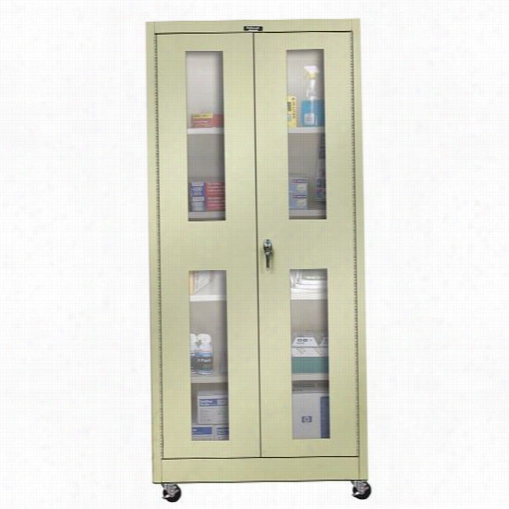 Hallowell 415s24svma  36w"" X 24d"" X 72h"" 400 Series Single Tiet Double Safety-vie Door  1-wide Assembled Mobile Storage Cabinet