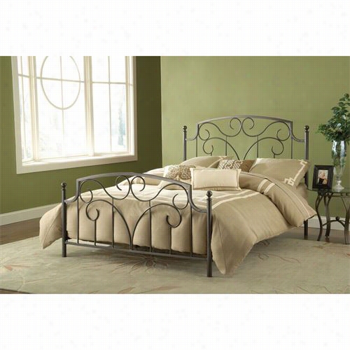 Hillsdale Furniture 1009bkr Cartwright King Bed Set In Magnesium Pewter With Rail