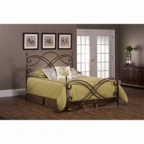 Hillsdale Movables 1163bkr Barcelona King Bed Set In Antique Ccpper With Rails