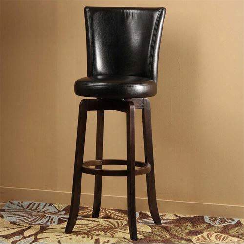 Hillsdale Furniture 4951-830 Copenhagen Swivel Bar Stool In Esprsso/blackv Inyl