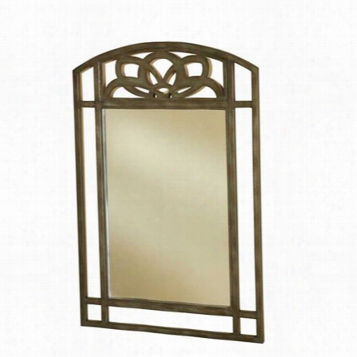 Hillsdale Furniture 5497-886 Marsala Bracket Mirror In Gray With Brown Rub Glass