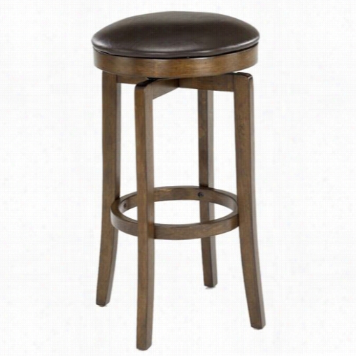 Hillsda Le Furniture 63452-826 Brendan Backless Swivel Coounter Stool In Brown Cherry