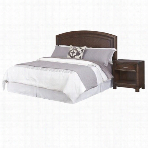 Home Styles 5549-6015 Crescent Hill King Headboard And Night St And In Two-tone Tortoise Shell