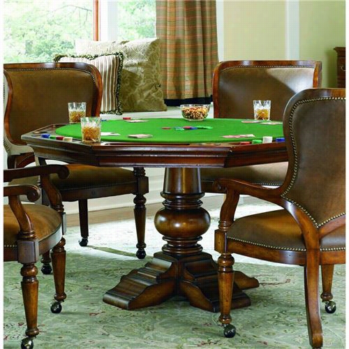 Hooker Furniture 366-75-800 Waverly Place Reversible Top Poker Table In Medium Wood