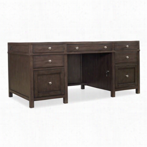 Hooker Furniture 5078=10562 South Park 66"" Exedutive Desk In Gray