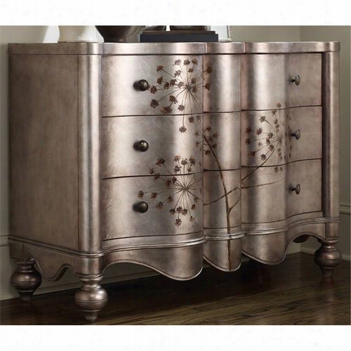 Hooker Furniture 5160-85001 Three Drawer Shapped Front Chest In Silver