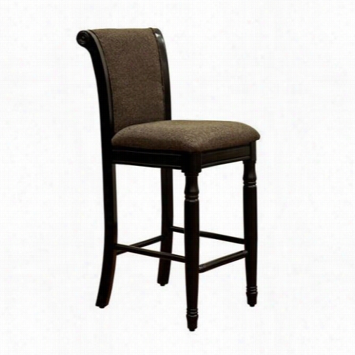 Kinfine N6855.29 Chenille Fabric Upholstered Barstool