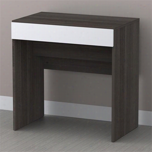 Nexera 221633 Allure Desk  With Enclosed Storage And Mirror