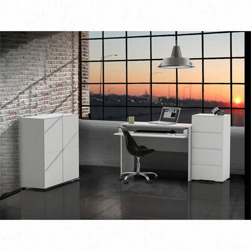 Nexera 400428 Blvd Home Offics Kit Includes Desk Nd 2 X 1 Door Storage Units