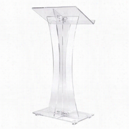 Oklahoma Sound 471 Clear Acrylic Curved Lectern