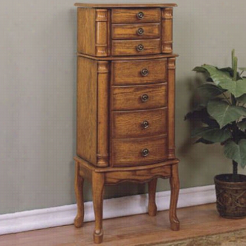 Powelll Furniture 604-315 Jewelrg Armoire In Woodland Oak