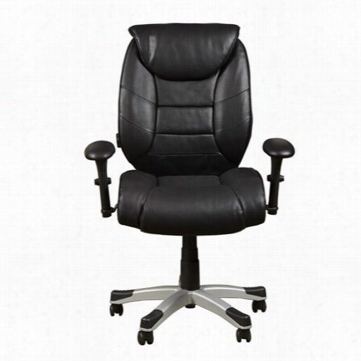 Pri Ds-19424-52-3 Memory Foam Bovin Ablack Bonded Leather Chair In Black