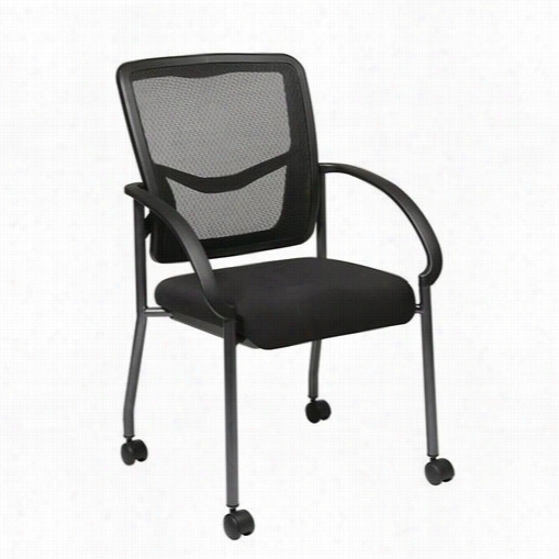 Prolinw Ii 85640 Progrid Bwck Visitors Chair In Titanium With Casteers