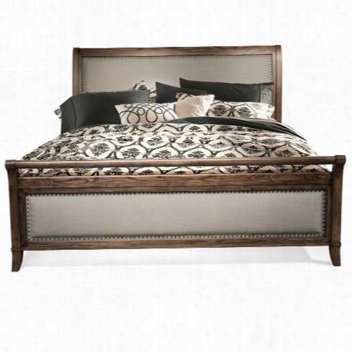 Riverside 15874-15875-15876 Elmeade Queen Sleigh Bed Upon Upholstered Headboard And Footboard