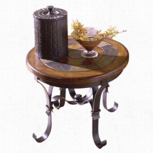 Riverside 31009 Stone Falsify Round End Table