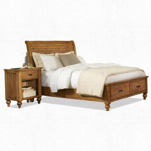 Riverside 91680-91681-91675 Summerhill California Kingsleigh Bed With Storage Footboard